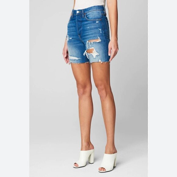 BlankNYC Warren Jean Shorts 30 NWT Ground Rules Denim Sustainable Distressed - Picture 2 of 4